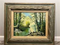 Jim McNeary Oil Painting Forest River Landscape