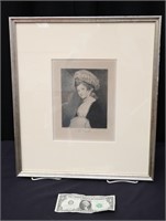 Framed Picture of Victorian Era Woman