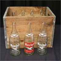 White Eagle Soda Case and 12 Bottles