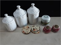 7PC CERAMIC KITCHEN CONTAINERS & COASTERS