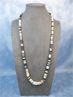 Sterling Silver Tested Southwestern Bead Necklace