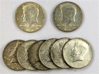 US 1964 - 1967 Half Dollar SIlver Kennedy Coins