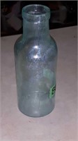 VINTAGE GLASS BOTTLE WITH CRACK