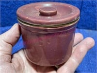 Antique UHL small jar & lid (unmarked)