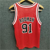 Dennis Rodman,Bulls,Champion Jersey,Size L 14-16