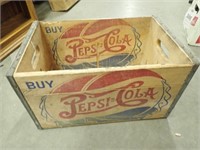 Pepsi Cola Wooden Box w/ Handles