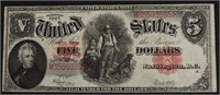 SERIES 1907 $5 WOOD CHOPPER US NOTE