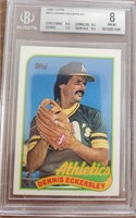 Two Dennis Eckersley 1989 Topps #370 BGS GR 8 Both