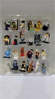 Lego mini fig collection cased