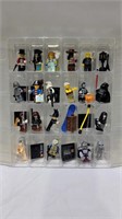 Lego mini fig collection cased