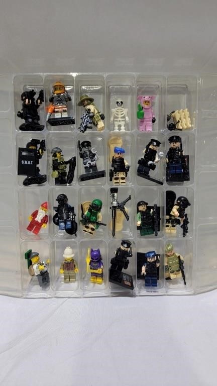 Lego mini fig collection cased