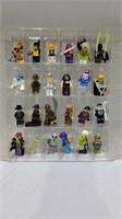 Lego mini fig collection cased