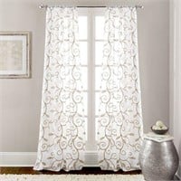 PCT 2-PANEL EMBROIDERED CURTAIN SET *37"X84"*