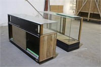 (2)Display Cases Approx 72"x20.5"x40",&70"x20.5"x3