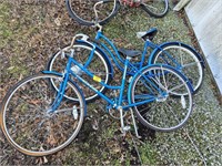 (2) Schwinn metal blue bikes