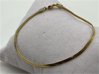 Italian Sterling Gold Vermeil Herringbone Bracelet