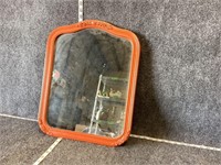 Old Orange Framed Mirror