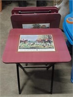 Hunting Dogs 5 PC Foldable Dinner Tray Tables