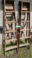 2 Wooden 6Ft Ladders