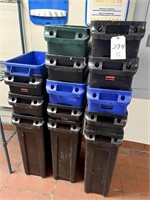 *LOT*(13)ASST PLASTIC TRASH RECEPTACLES