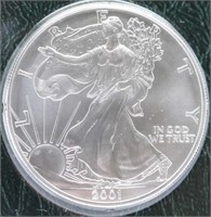 2001 1oz Fine Silver American Eagle Dollar