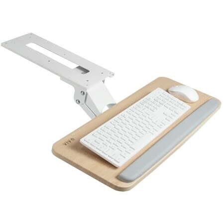 VIVO Light Wood Adjustable Keyboard & Mouse