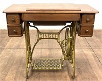 Antique Singer Sewing Machine Table & Base