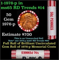 Shotgun Lincoln 1c roll, 1976-p 50 pcs Steel Stron