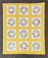 Hand Made Dresden Plate Pattern Quilt