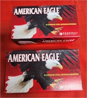 W - 2 BOXES AMERICAN EAGLE 357 MAGNUM AMMUNITION