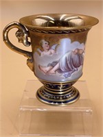 Vintage Austrian Gold Plated & Enameled Cup
