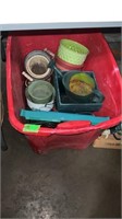 Tote no lid, gardening supplies