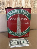 Vintage Empire State motor oil 2 gallon