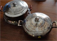 2 Possibly Silver Serving Dishes