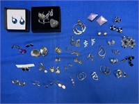 40 PAIRS OF COSTUME JEWELRY - EARRINGS