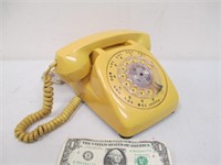 Vintage Automatic Electric Yellow Rotary Phone