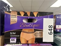 Always discreet S/M 44 ct womens underwear