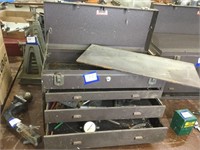 Kennedy Kits tool box with miscellaneous old