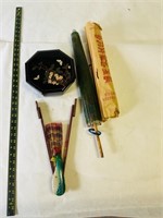 Oriental Fan, Umbrella and Jewelry Box