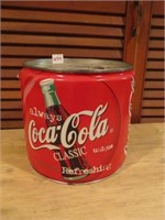Coca Cola glasses in tin