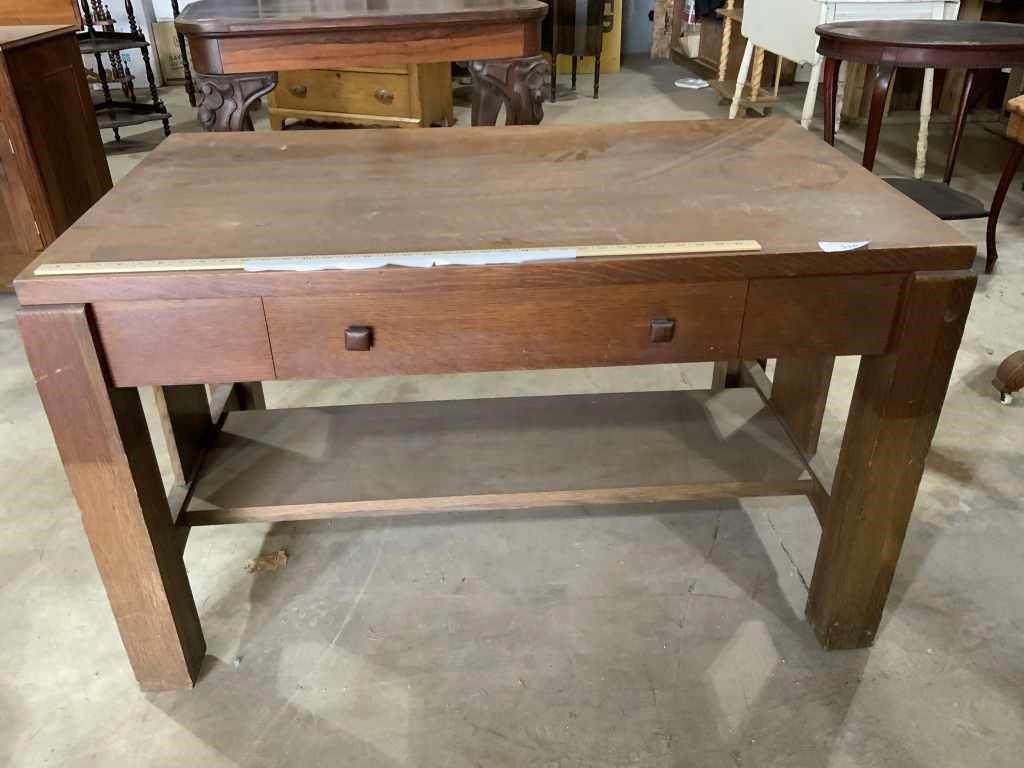 Vintage library desk with 1 drawer