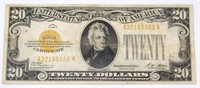 1928 $20 GOLD CERTIFICATE LEGAL TENDER