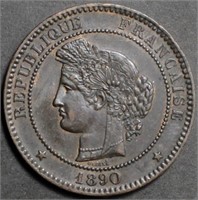 France 10Centimes 1890A