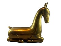 A Stylized Brass Horse 20th Century