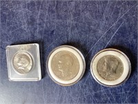 Bicentennial dollars and half dollars