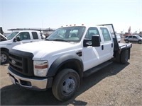 2008 Ford F550 Crew Cab Flatbed Truck