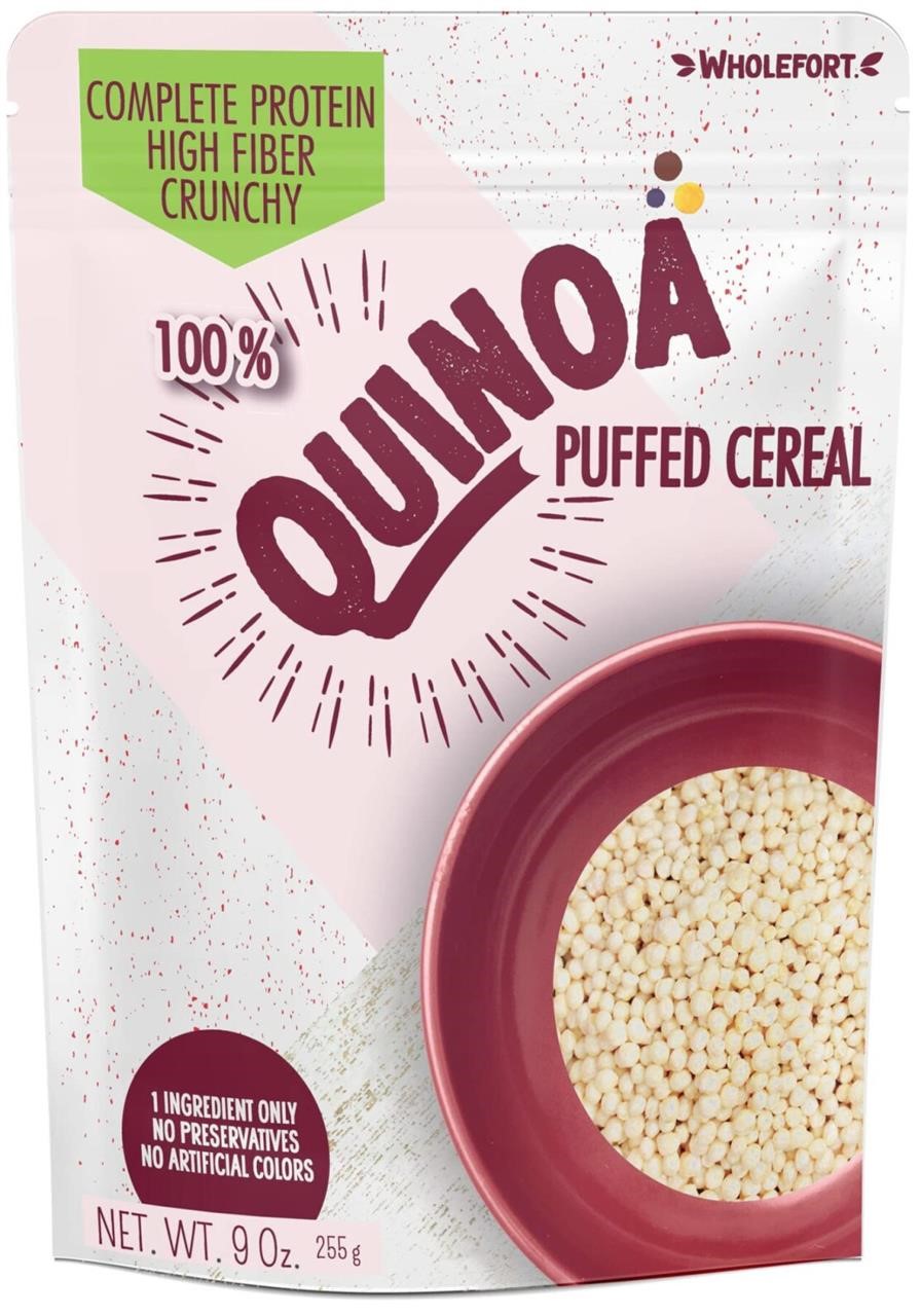 Puffed Quinoa Cereal + Nothing  Vegan  Gluten Fr