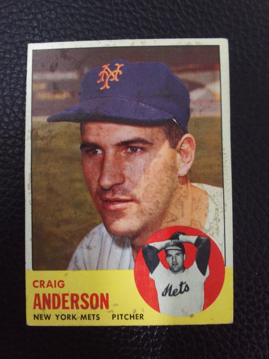 1963 TOPPS #59 CRAIG ANDERSON METS VINTAGE