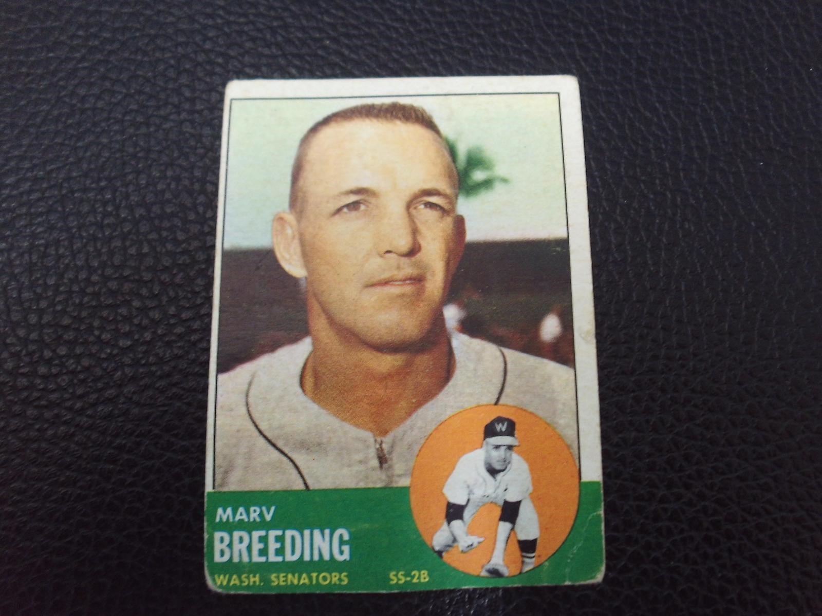 1963 TOPPS #149 MARV BREEDING SENATORS