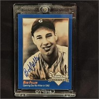 Bob Feller Cleveland Indians Signed Diamond Card